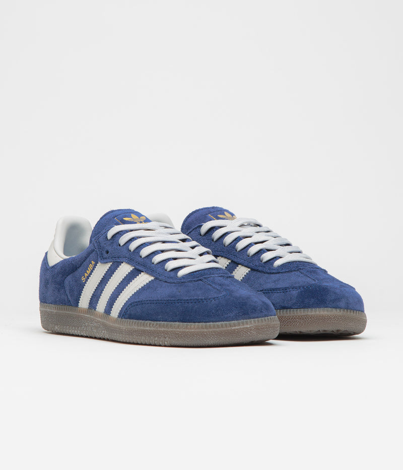 Adidas Samba ADV Shoes in Dark Blue and Grey One / Gum5