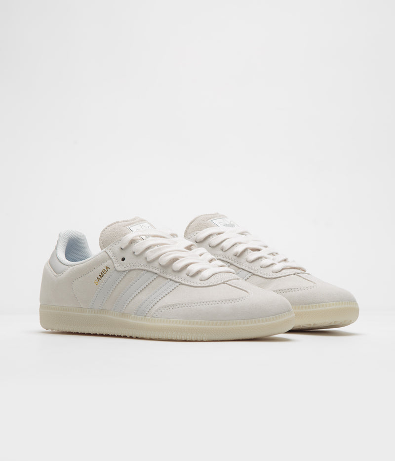 Adidas Samba Shoes in Chalk White and Grey One / Carbon