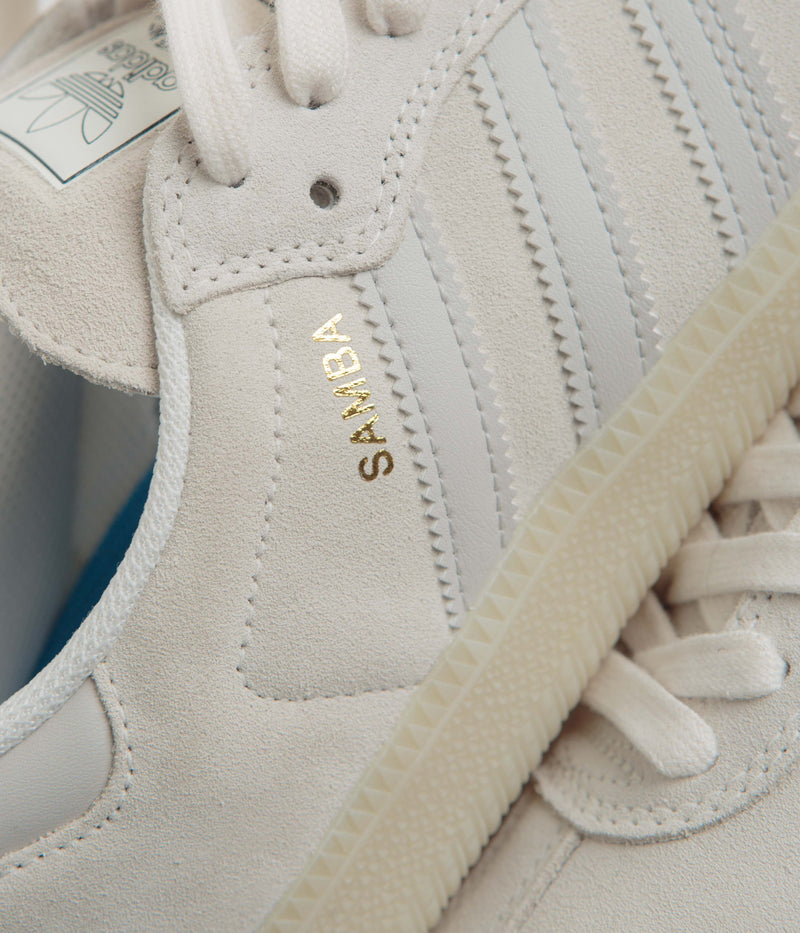 Adidas Samba Shoes in Chalk White and Grey One / Carbon