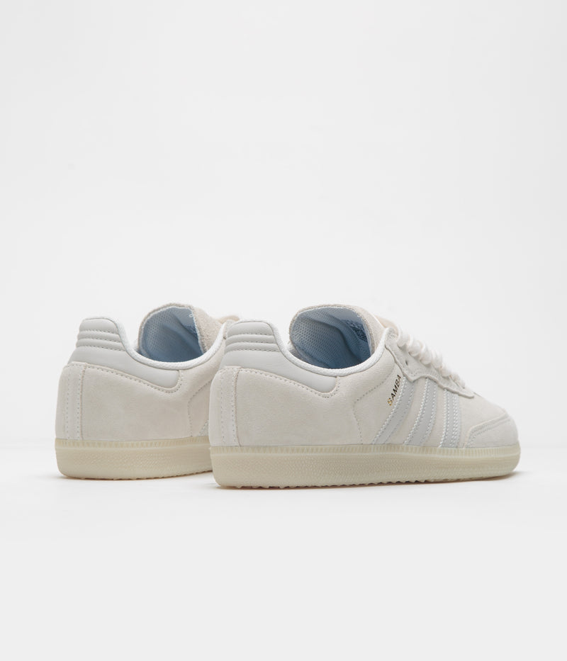 Adidas Samba Shoes in Chalk White and Grey One / Carbon