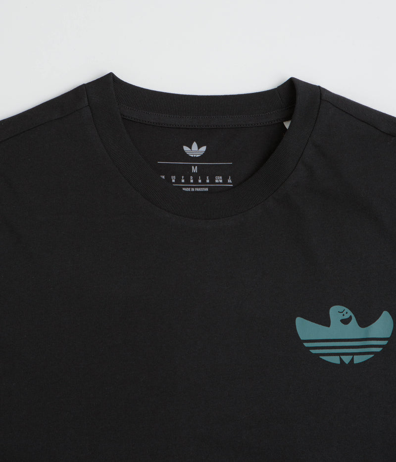 Adidas Shmoofoil Gonz Speedy T-Shirt in Black and Preloved Teal