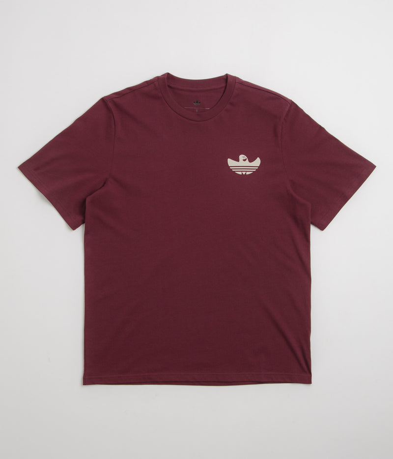 Adidas Shmoofoil Gonz Speedy T-Shirt in Shadow Red and Alumina
