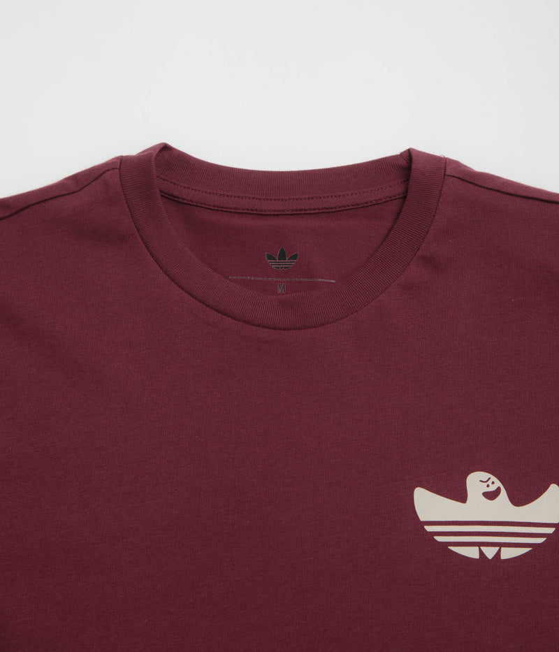Adidas Shmoofoil Gonz Speedy T-Shirt in Shadow Red and Alumina