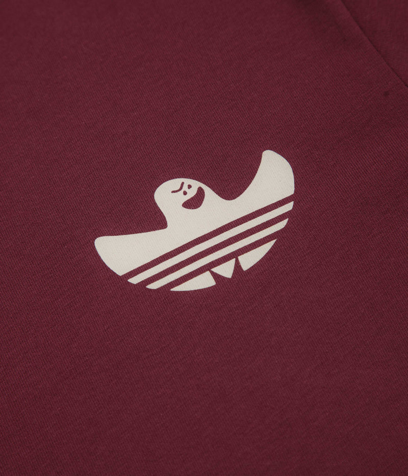 Adidas Shmoofoil Gonz Speedy T-Shirt in Shadow Red and Alumina