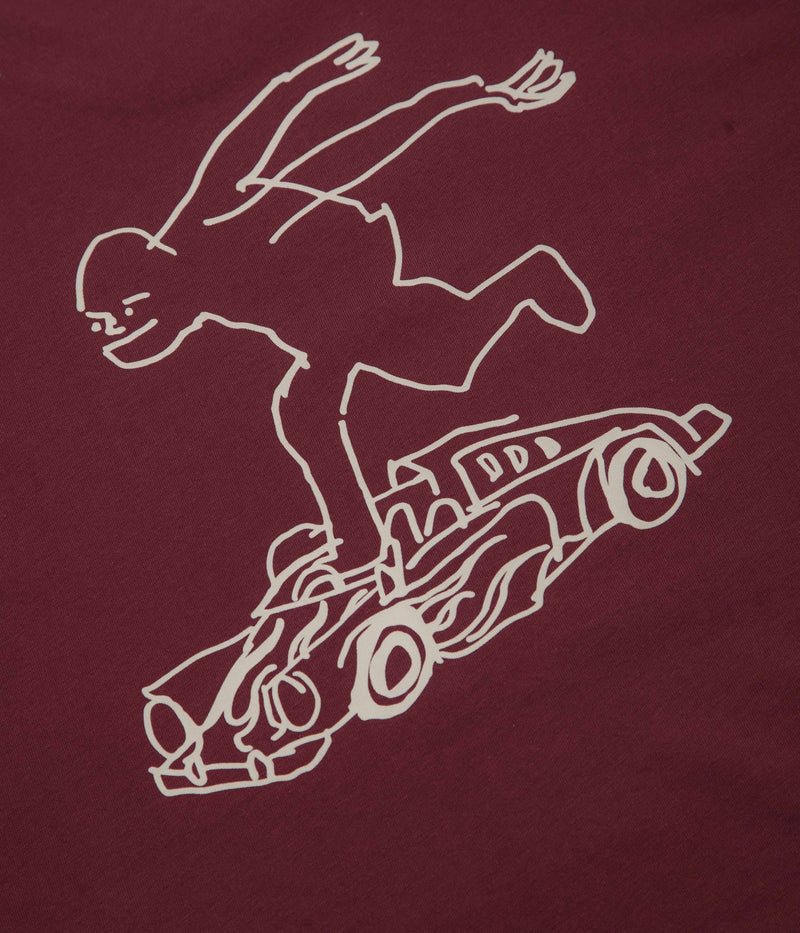 Adidas Shmoofoil Gonz Speedy T-Shirt in Shadow Red and Alumina