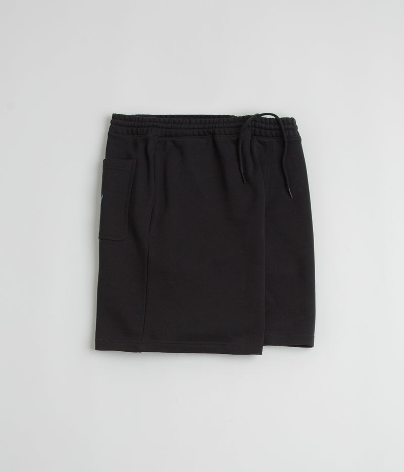 Adidas Shmoofoil Heavyweight Shorts in Black and Preloved Teal