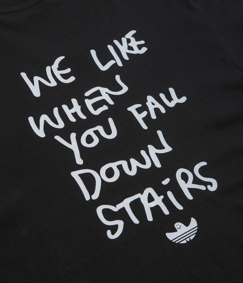 Adidas Shmoofoil Stairs T-Shirt in Black and White