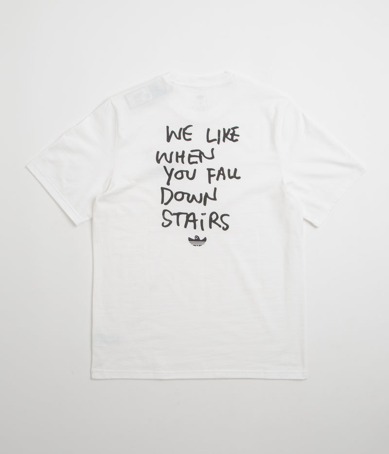 Adidas Shmoofoil Stairs T-Shirt in White and Black