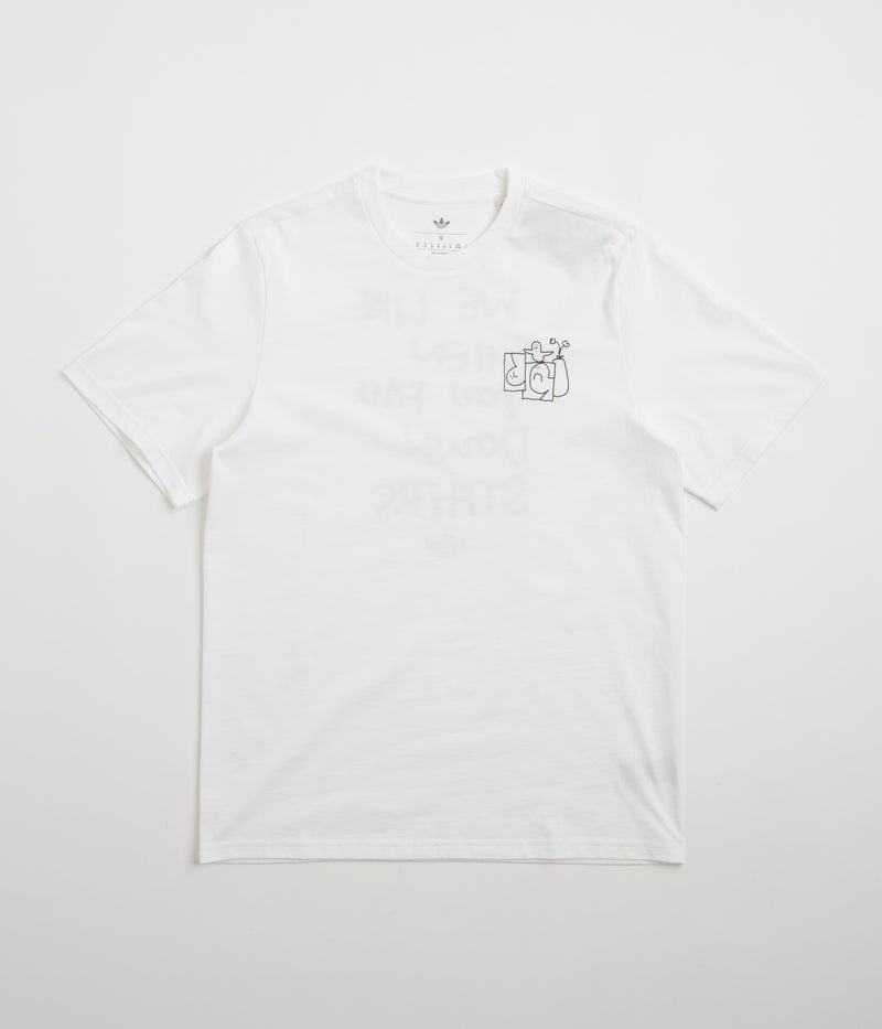 Adidas Shmoofoil Stairs T-Shirt in White and Black