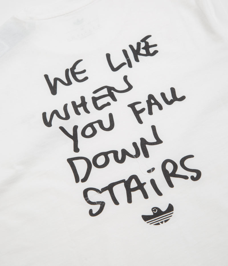 Adidas Shmoofoil Stairs T-Shirt in White and Black