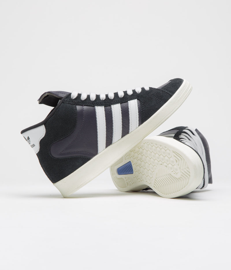 Adidas Superskate Shoes in Core Black and Crystal White / Off White