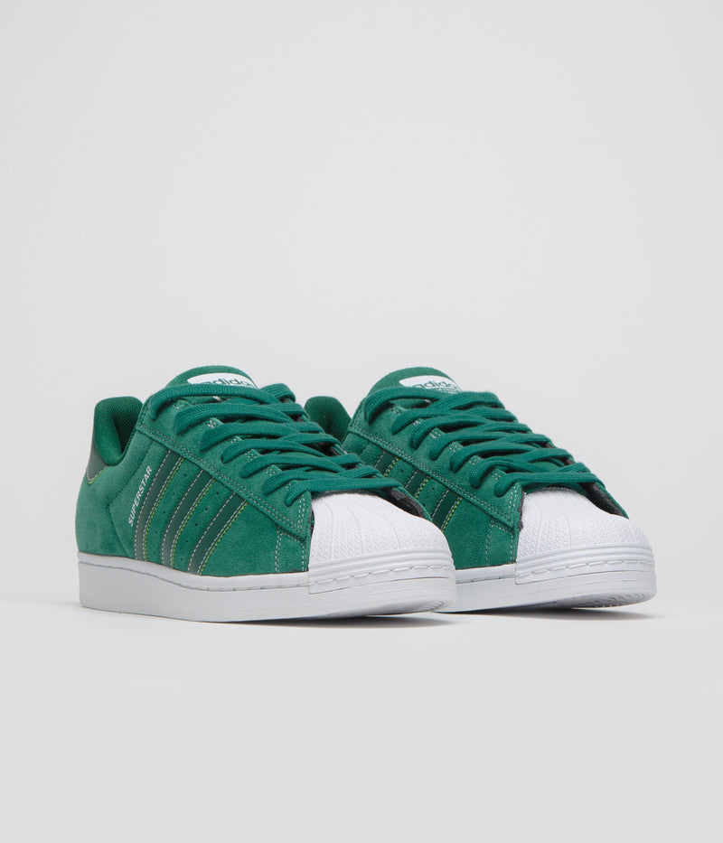 Adidas Superstar ADV Shoes in Collegiate Green and FTWR White / Collegiate Green