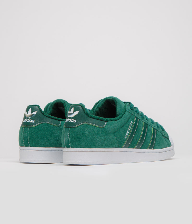 Adidas Superstar ADV Shoes in Collegiate Green and FTWR White / Collegiate Green