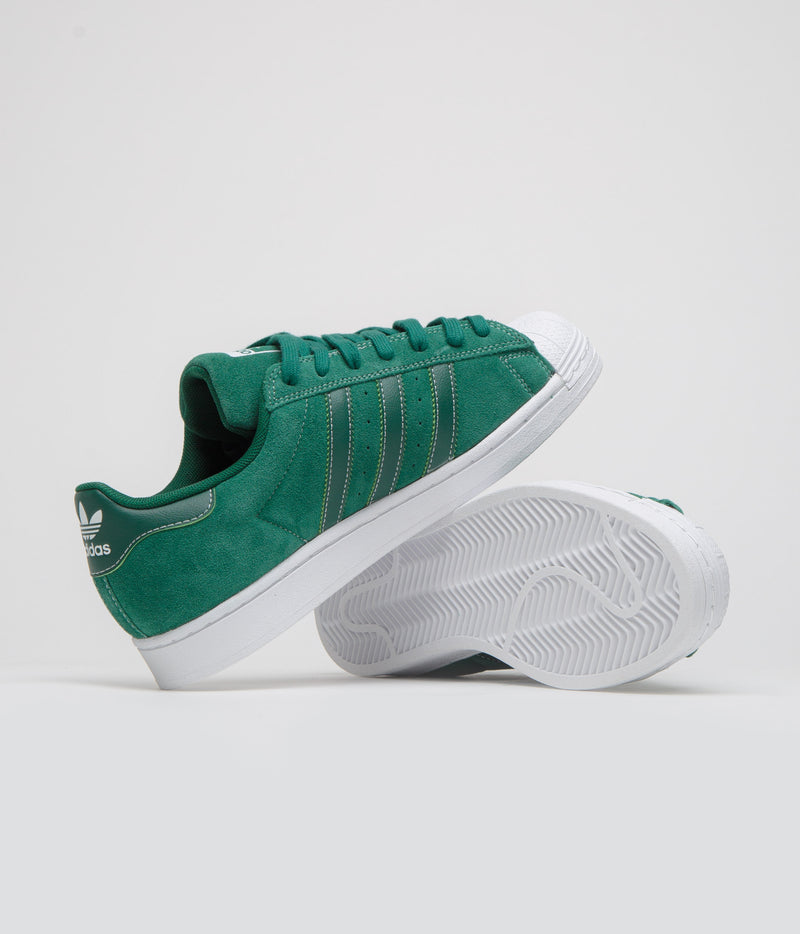 Adidas Superstar ADV Shoes in Collegiate Green and FTWR White / Collegiate Green
