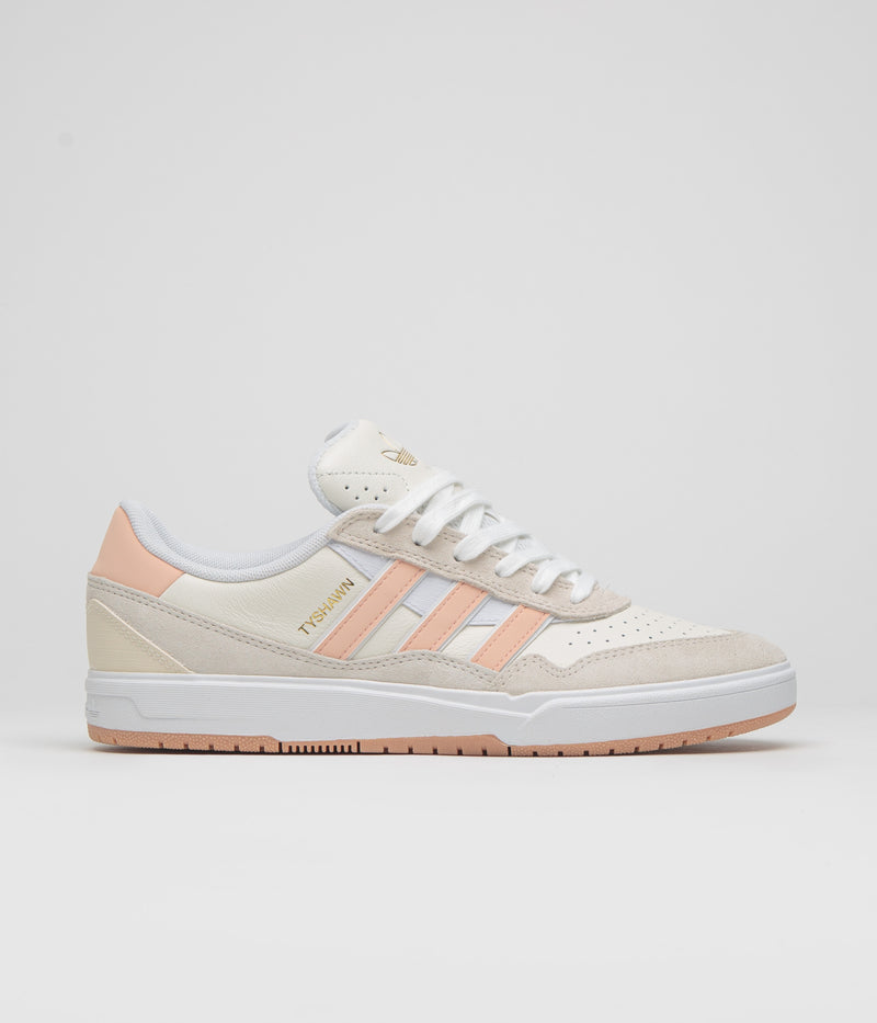 Adidas Tyshawn II Shoes in Wonder White and Powder Coral / Off White