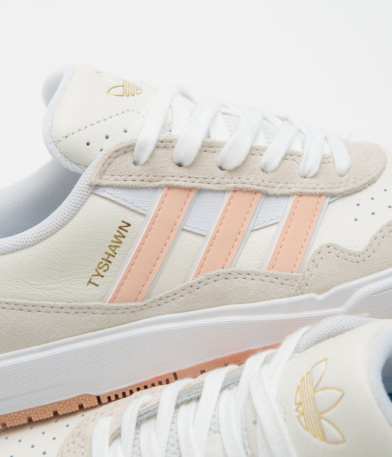 Adidas Tyshawn II Shoes in Wonder White and Powder Coral / Off White