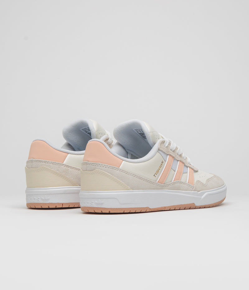 Adidas Tyshawn II Shoes in Wonder White and Powder Coral / Off White