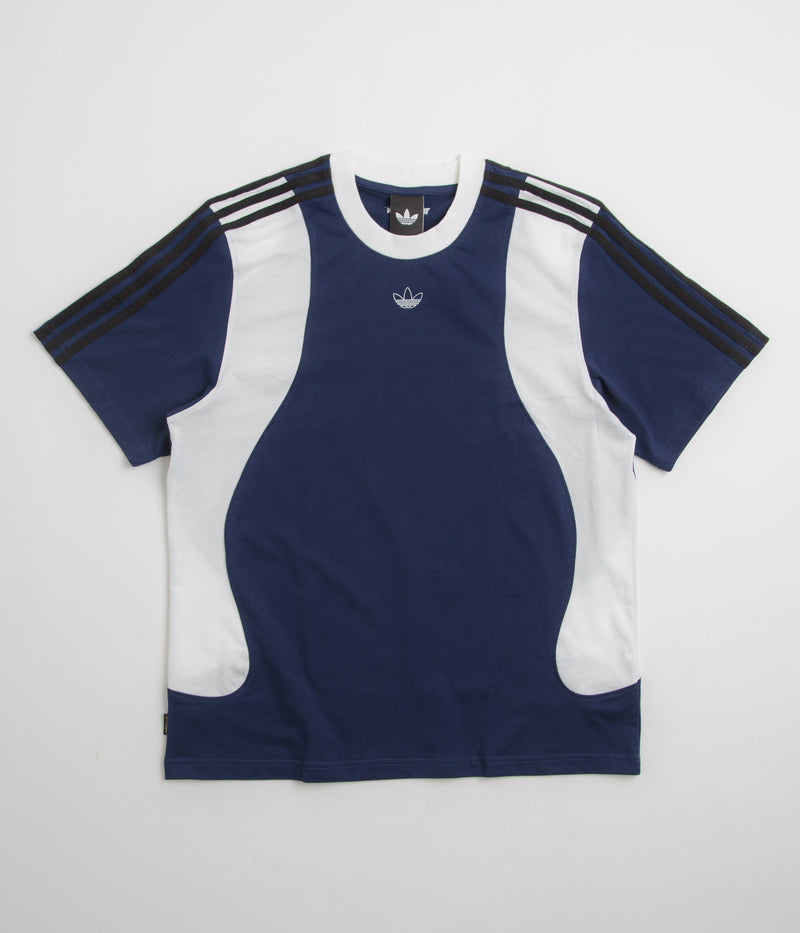 Adidas Tyshawn T-Shirt in Dark Blue and White