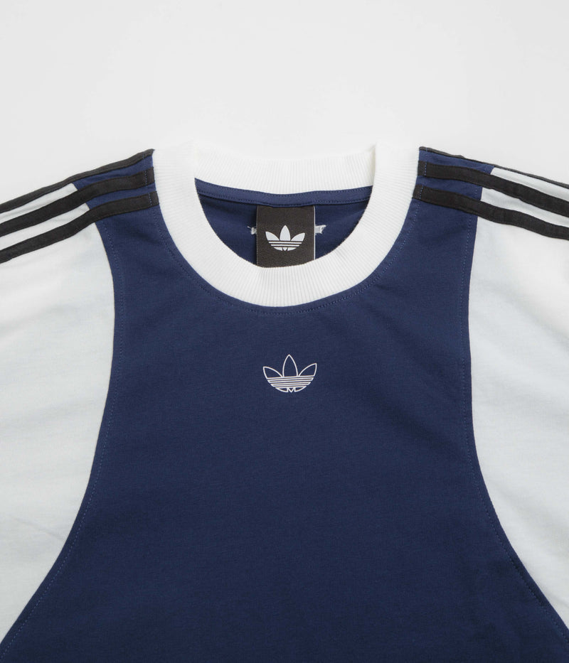 Adidas Tyshawn T-Shirt in Dark Blue and White