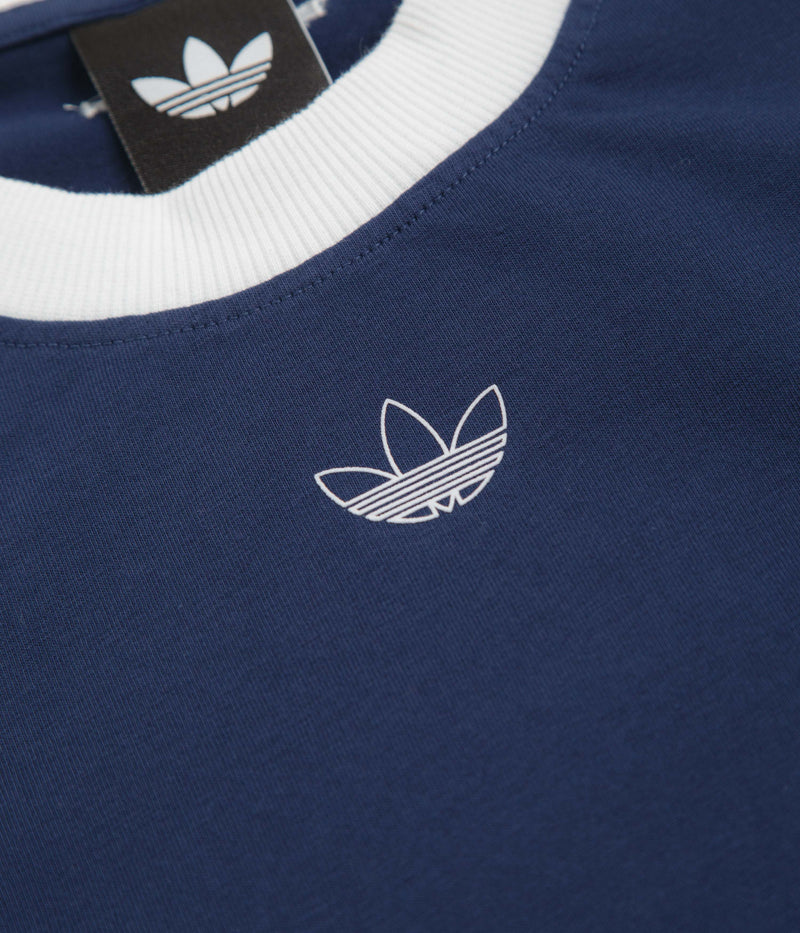 Adidas Tyshawn T-Shirt in Dark Blue and White