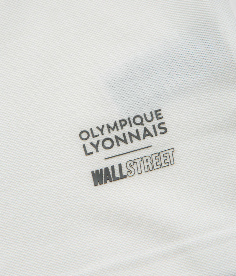 Adidas x Wall Street x Olympique Lyonnais Jersey in White and Solid Grey / Active Pink