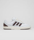 Adidas x Zach Saraceno Tyshawn II Shoes in Crystal White and Shadow Brown / Off White