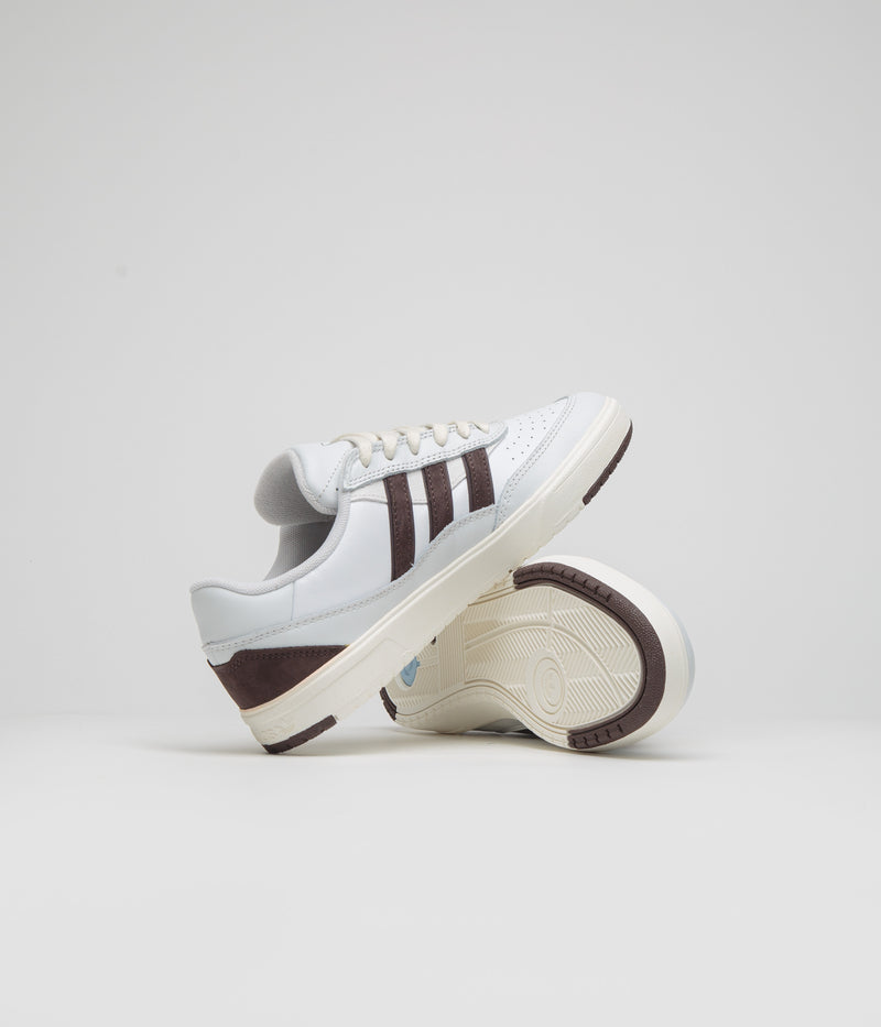 Adidas x Zach Saraceno Tyshawn II Shoes in Crystal White and Shadow Brown / Off White