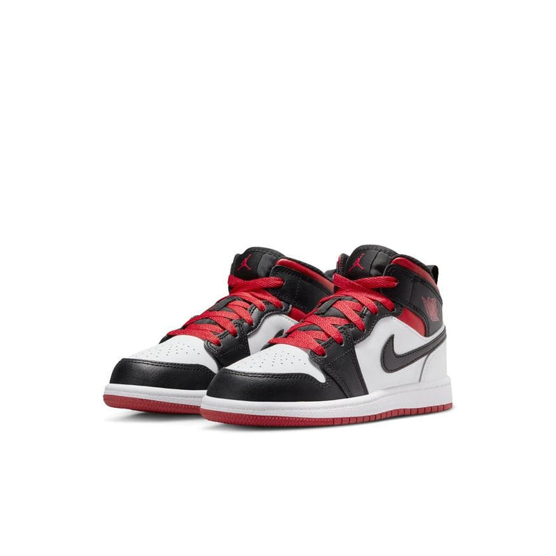 Air Jordan Kids' Footwear 3Y / WHITE/GYM RED-BLACK Air Jordan 1 Mid (PS)