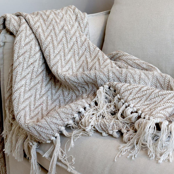 Aix Stone Woven Throw