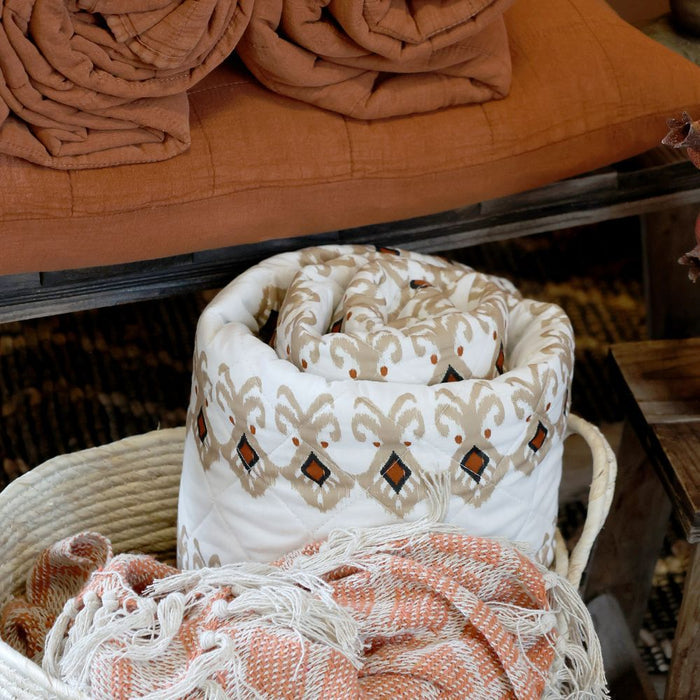 Aix Terracotta Geo Throw