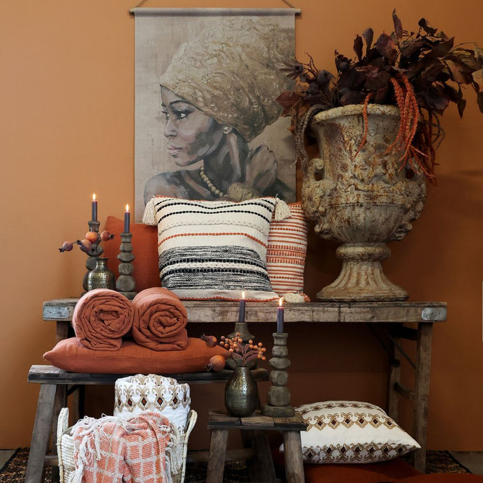 Aix Terracotta Geo Throw