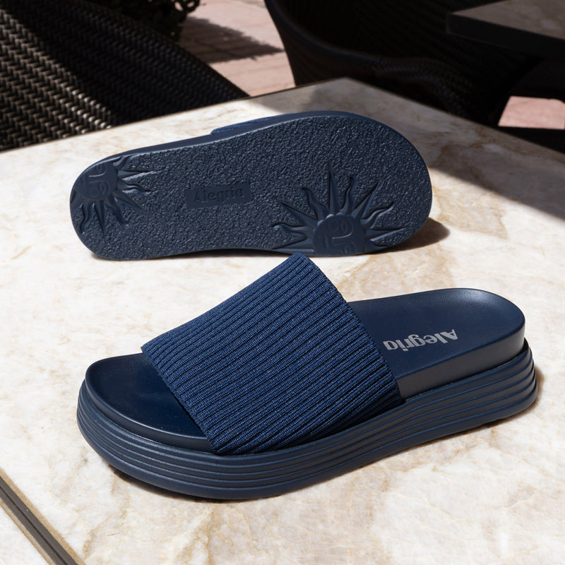 Akimi Navy Sandal | Alegria Shoes