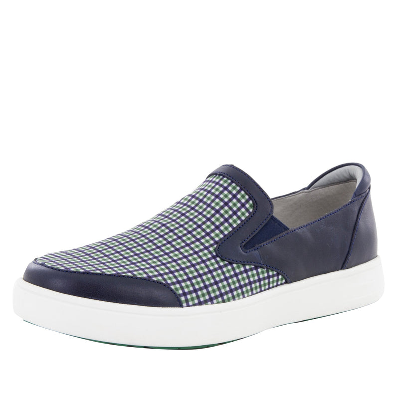 Alegria Men's Bender Navy Plaid Shoe | Alegria Shoes