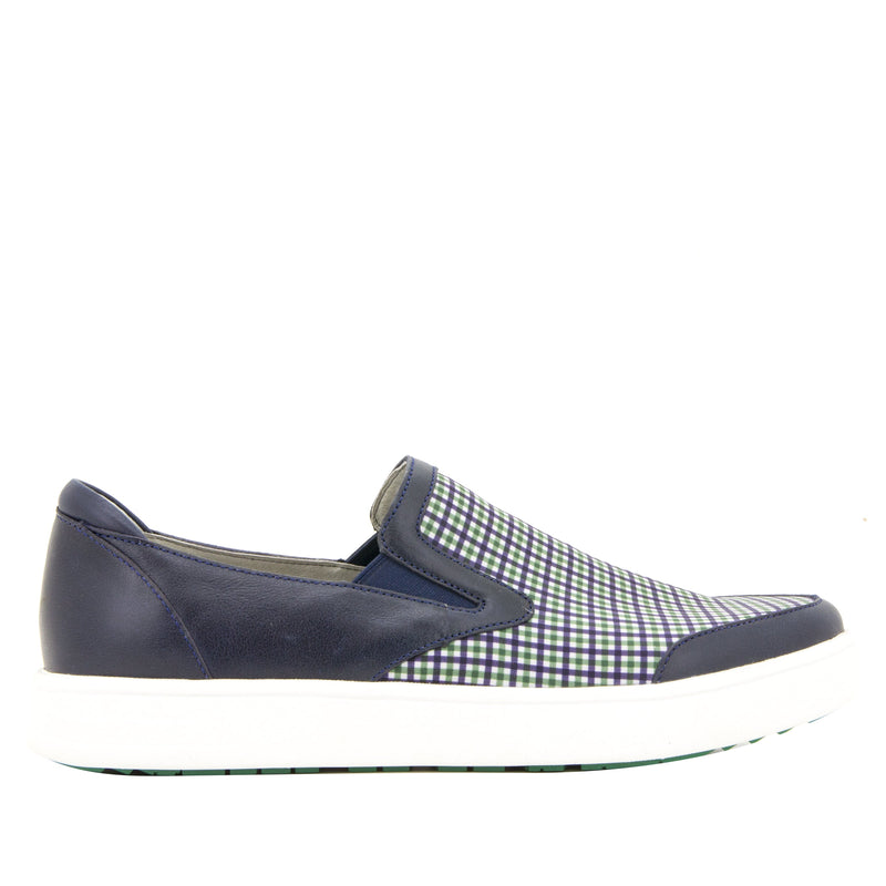 Alegria Men's Bender Navy Plaid Shoe | Alegria Shoes