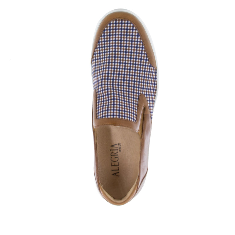 Alegria Men's Bender Tan Plaid Shoe | Alegria Shoes