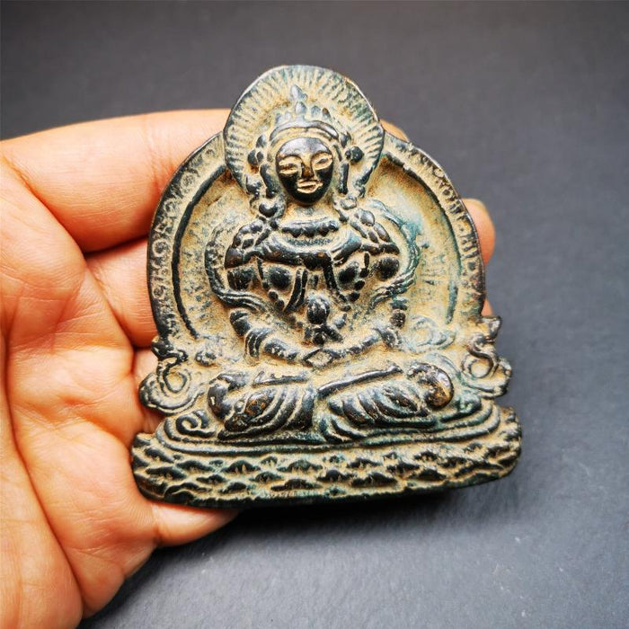 Amitayus Statue 3.1" - Tibetan Buddhist statue, view 5