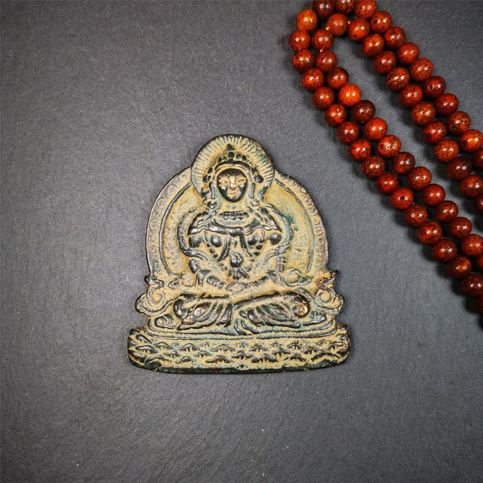 Amitayus Statue 3.1" - Tibetan Buddhist statue, view 7