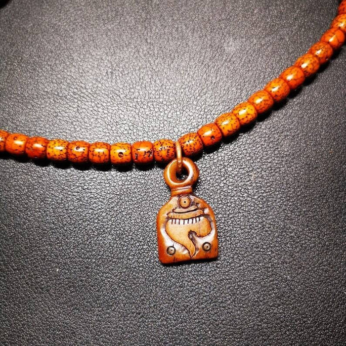 Amulet,Conch Pendant, Bead Counter Clip Pendant 1.0"×.0.7" - Tibetan Buddhist amulet, view 7