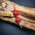 Amulet,Mini Flower Bead Pendant for Mala - Tibetan Buddhist mala beads, front view