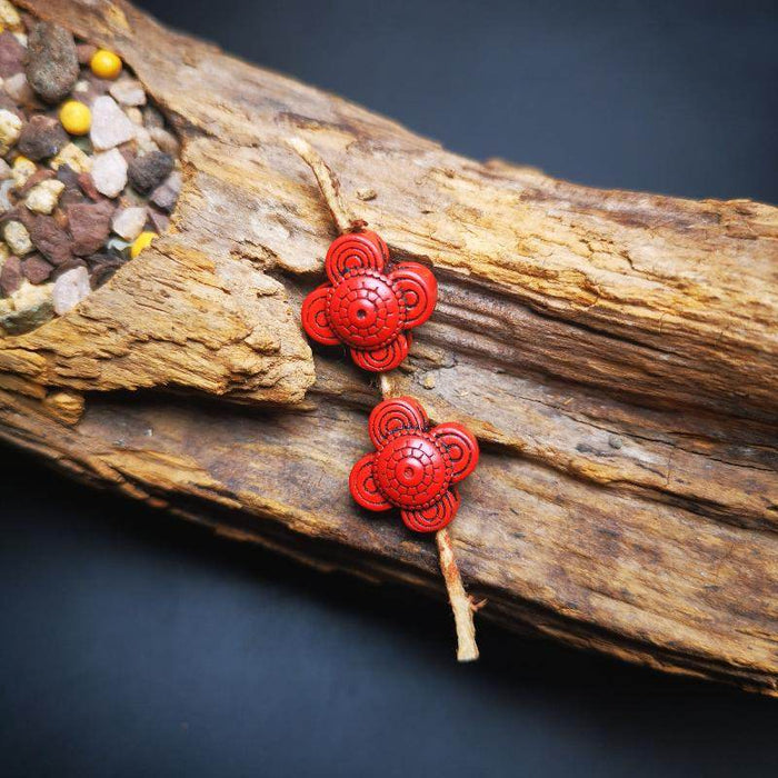 Amulet,Mini Flower Bead Pendant for Mala - Tibetan Buddhist mala beads, detailed view