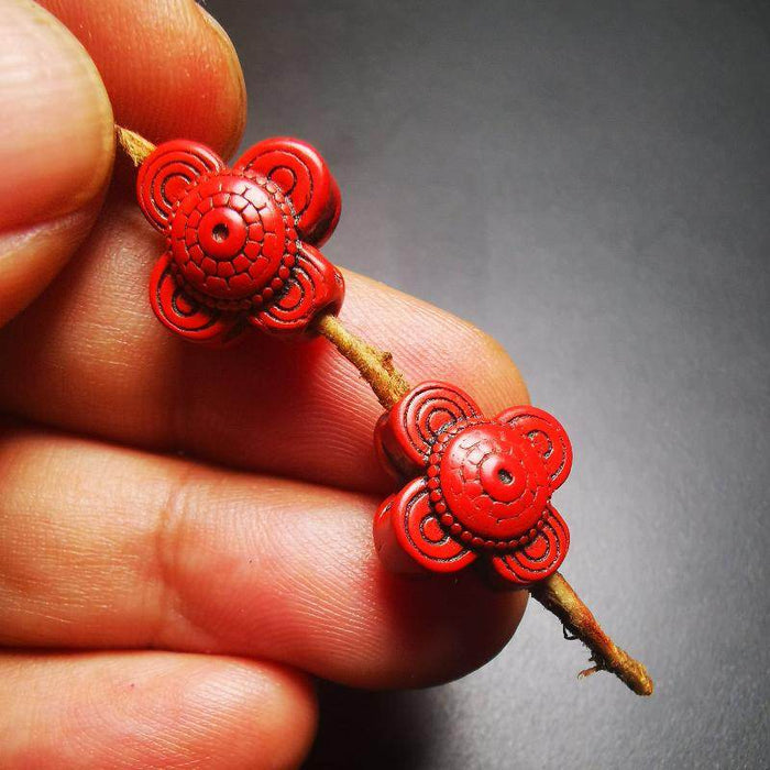 Amulet,Mini Flower Bead Pendant for Mala - Tibetan Buddhist mala beads, size reference