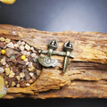 Amulet,Mini Phurba and Kartika knife of the dakinis - Tibetan Buddhist amulet, front view