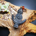Amulet,Triratna,Mani Jewel - Tibetan Buddhist amulet, front view