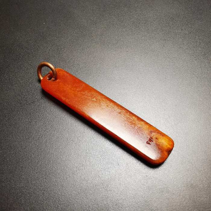 Amulet,Yak Bone,Sutra Pendant 2.2" - Tibetan Buddhist amulet, view 4