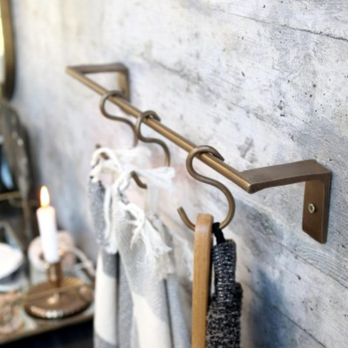 antique brass rack