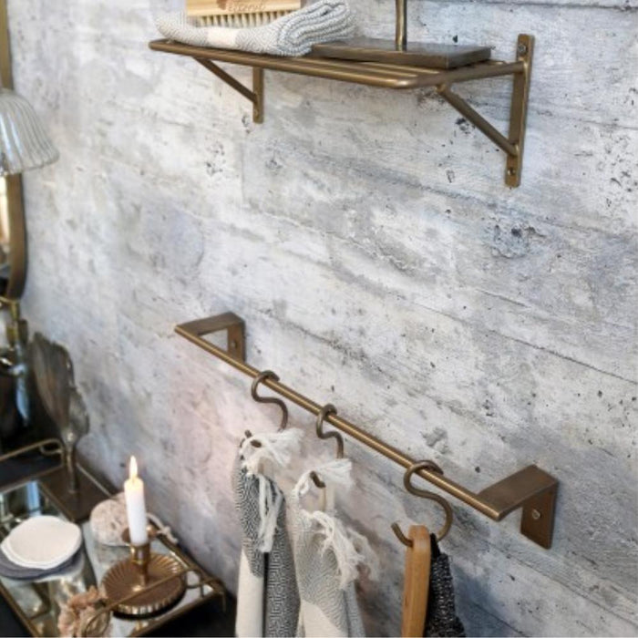 antique brass rack