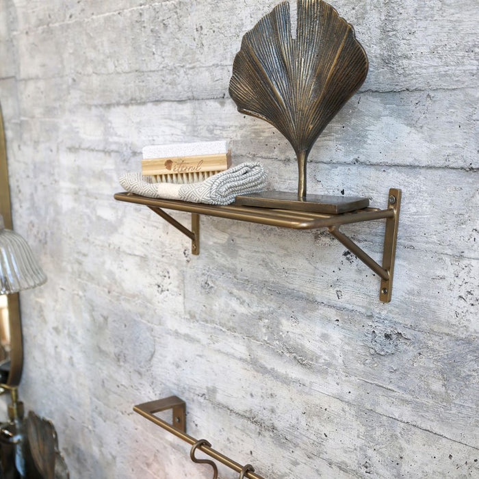 Antique Brass Shelf w. Grooves