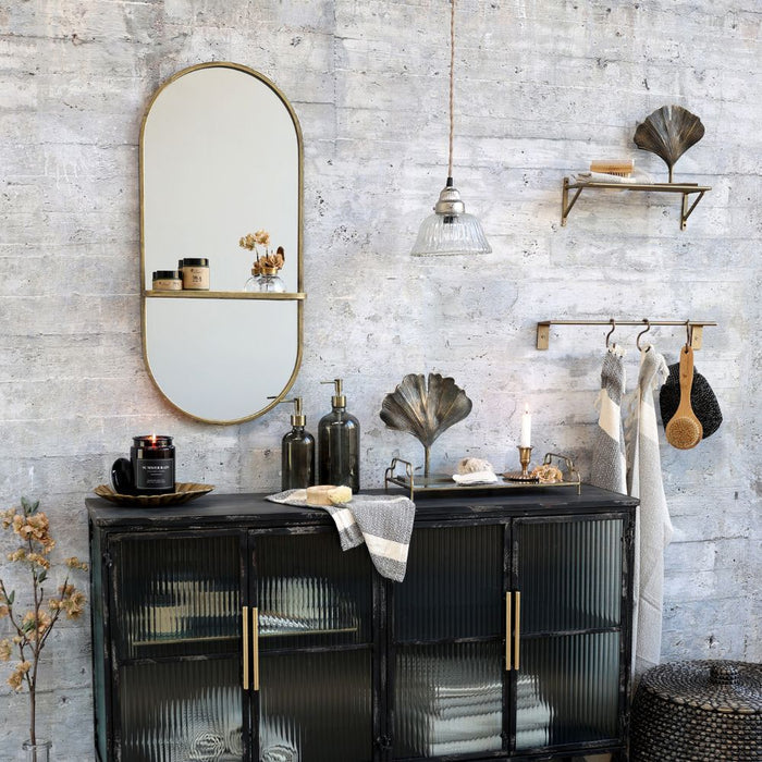 Antique Brass Shelf w. Grooves