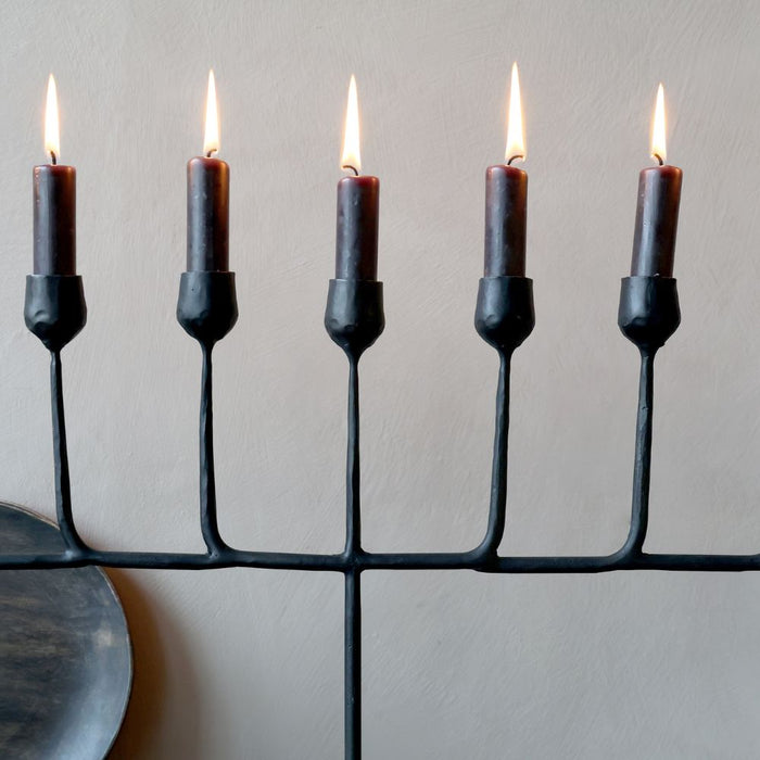 Antique Coal 9-Arm Candleholder