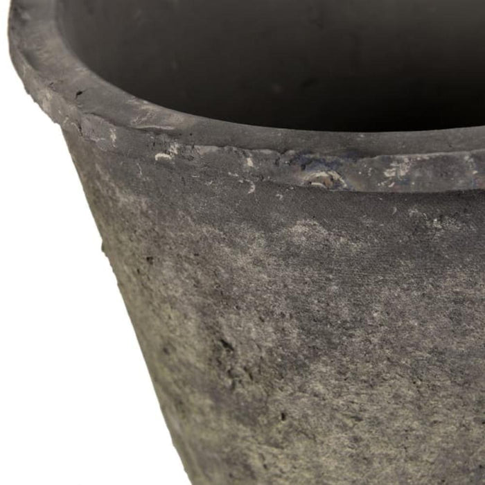 antique black stone pot